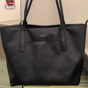 tumi leather tote